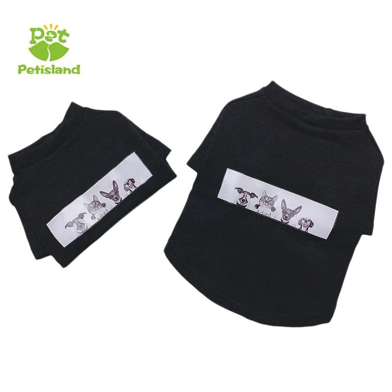 Solid Black Color Cotton Polyester Custom Pattern Dog Clothes