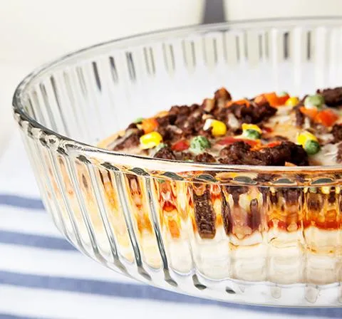 1600ml ronda el plato de vidrio cristal de la cocción microondas utensilios de cocina comedor