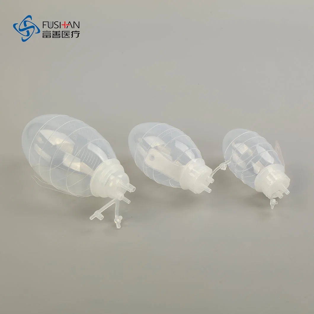 Disposable Medical Fushan Drain Bulb Silicone Reservoir with CE ISO13485 100ml 200ml 400ml for Child and Adult Wound Drainage