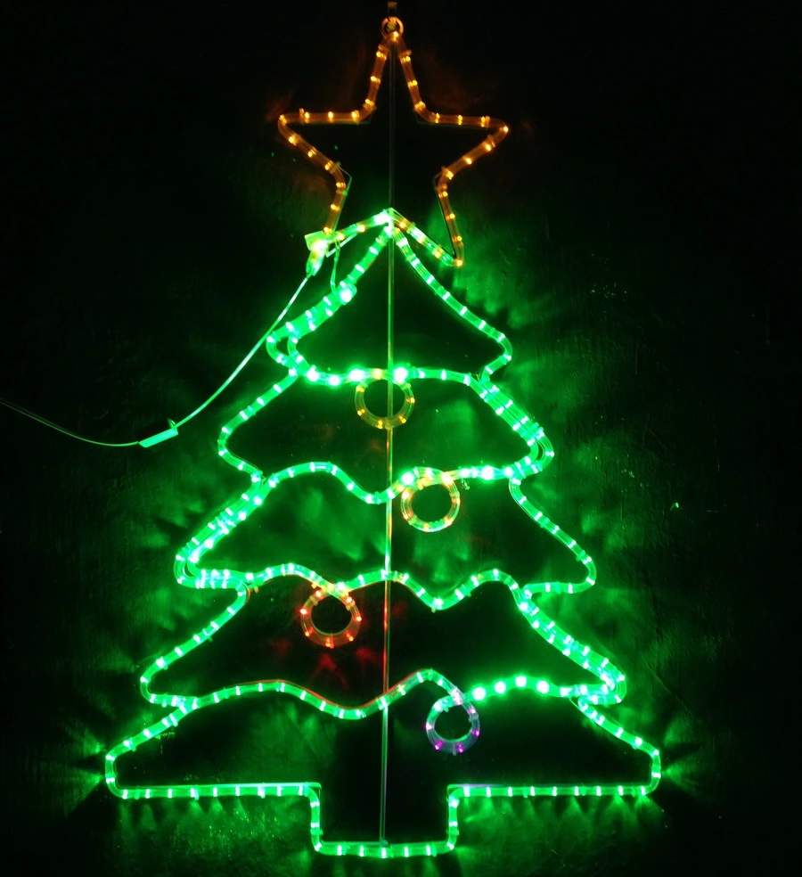 Magnifique sapin de Noël vert pour lampe LED motif corde (BW-MFG-017)