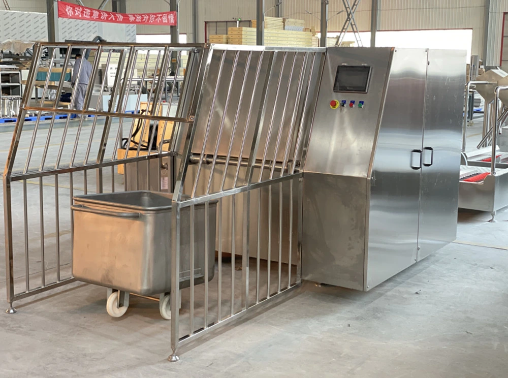 Meat Processing Plant Cleaning Machinery Meat Trolley Washing Machine