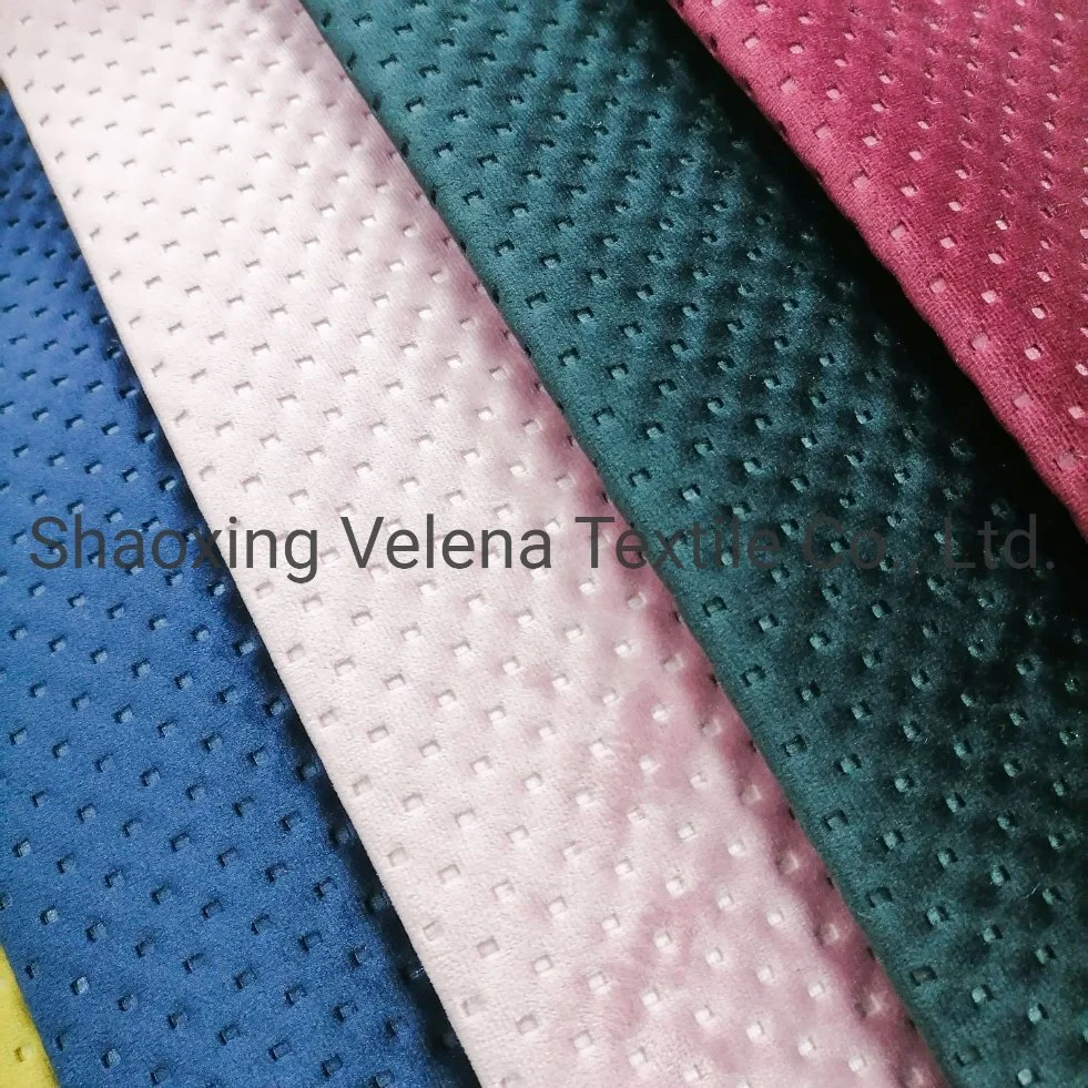 Holland Velvet Punching Plaind Dyeing Bonded Fabric for Sofa Garment & Shoes Home Textile furniture