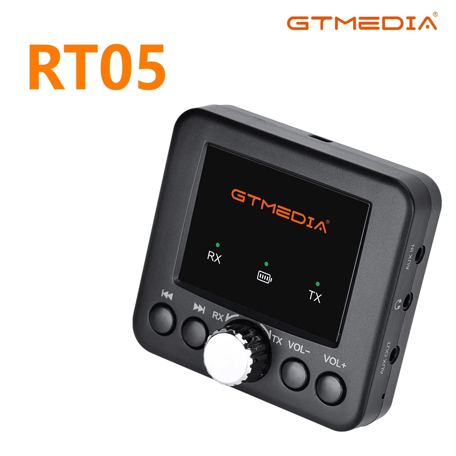 Adaptador de audio Gtmedia Rt05 2 in 1 Bluetooth 5,0 con 10m más alcance de recepción inalámbrica