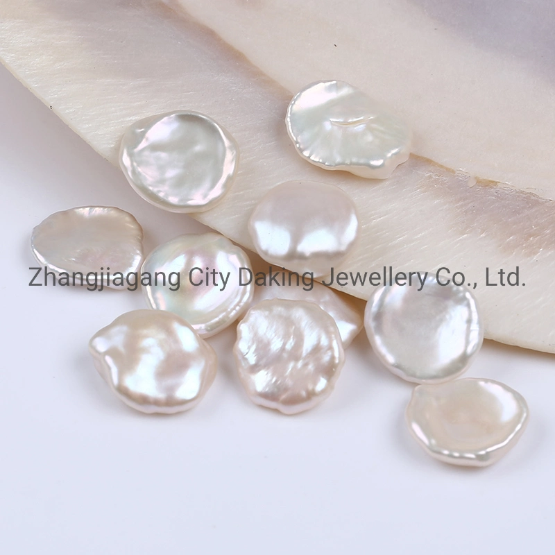 14-15mm Natural White Freshwater Loose Petal Shape Keshi Pearls Beads for Jewelry Making