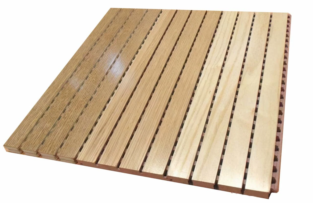 AG. Acoustic Nature Veneer Surface Wooden Timber Grooved Perforated Slotted Acoustic Panel