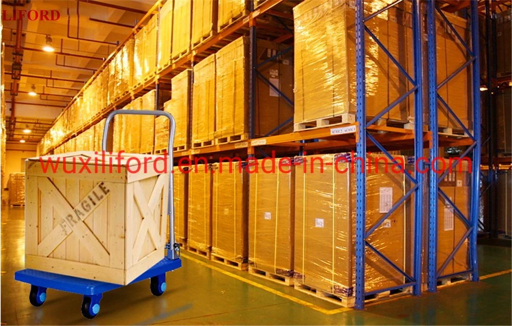 Load 250 Kg 825*500*890 Flat Platform Collapsible Plastic Trolley/Handcart/Push Cart