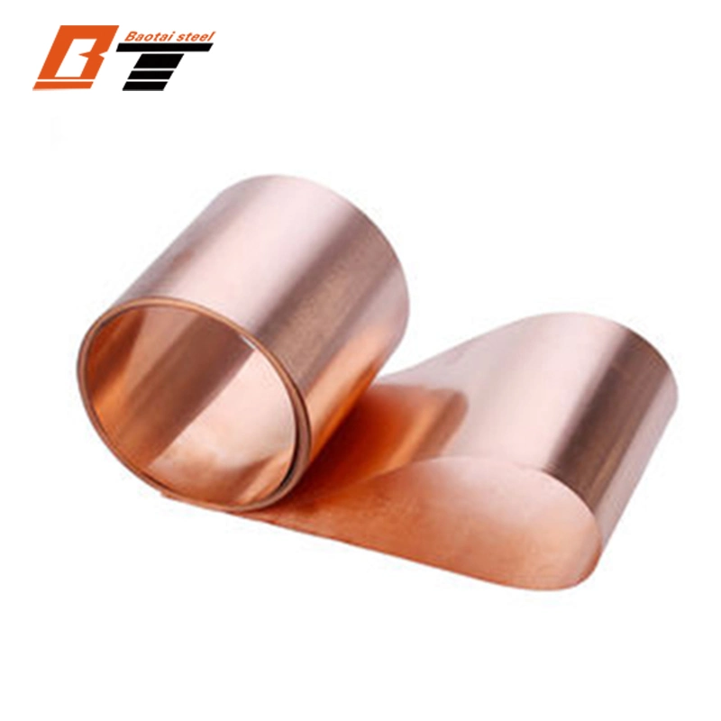 Electrical 99.5% Purity Conductive Soft Ultrathin Flat Pure Copper Strip Foil Coil for Electronics Industry