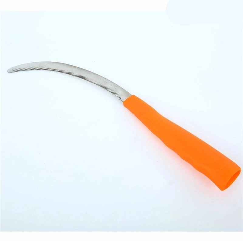 Petite scie à faucille en acier léger couteau à manche en plastique décapant pour mauvaises herbes Faucille pour herbe plantes de jardin tranchantes Outils de coupe-herbe