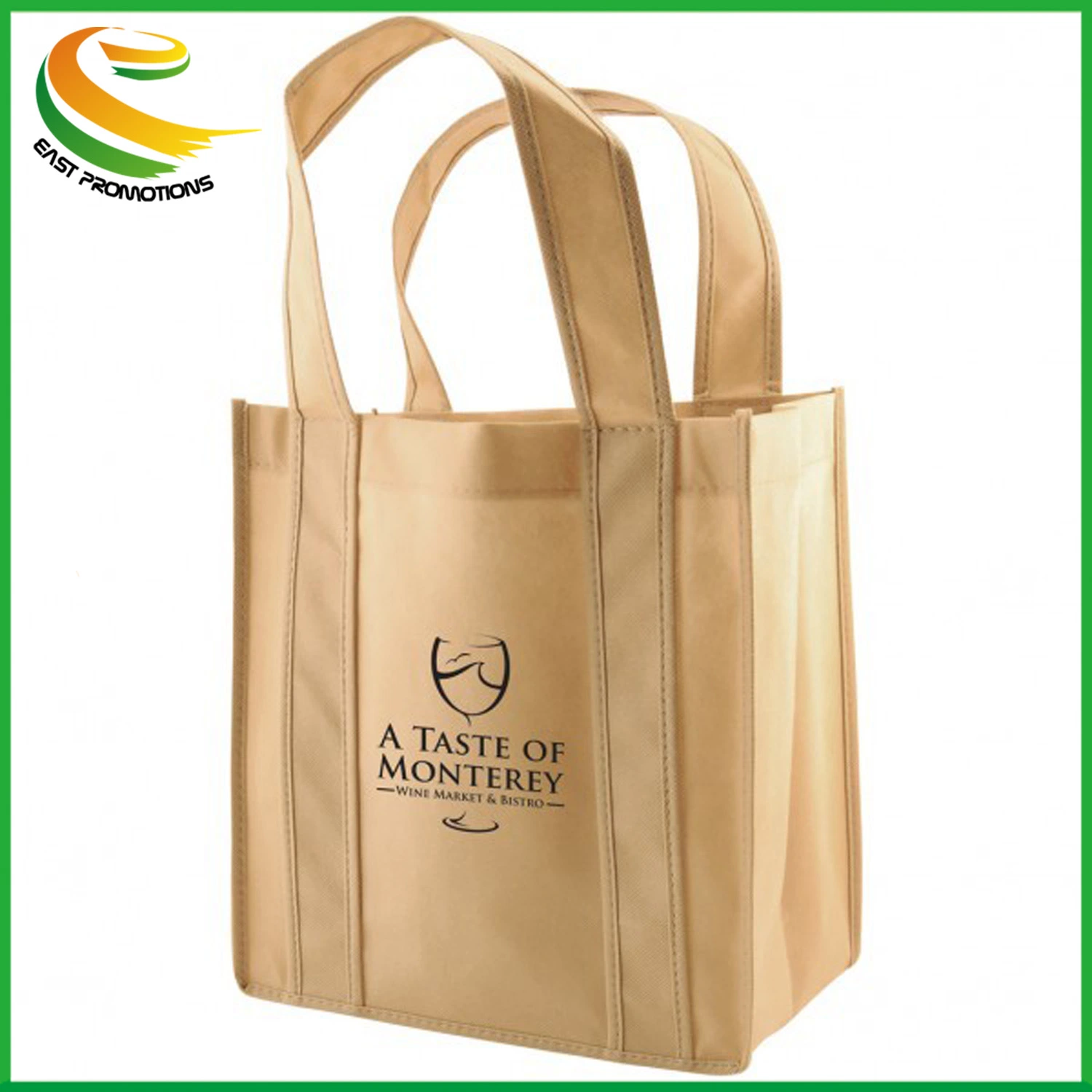 6 Bottle Carrier Non Woven Wine Tote Bag with Strong Length