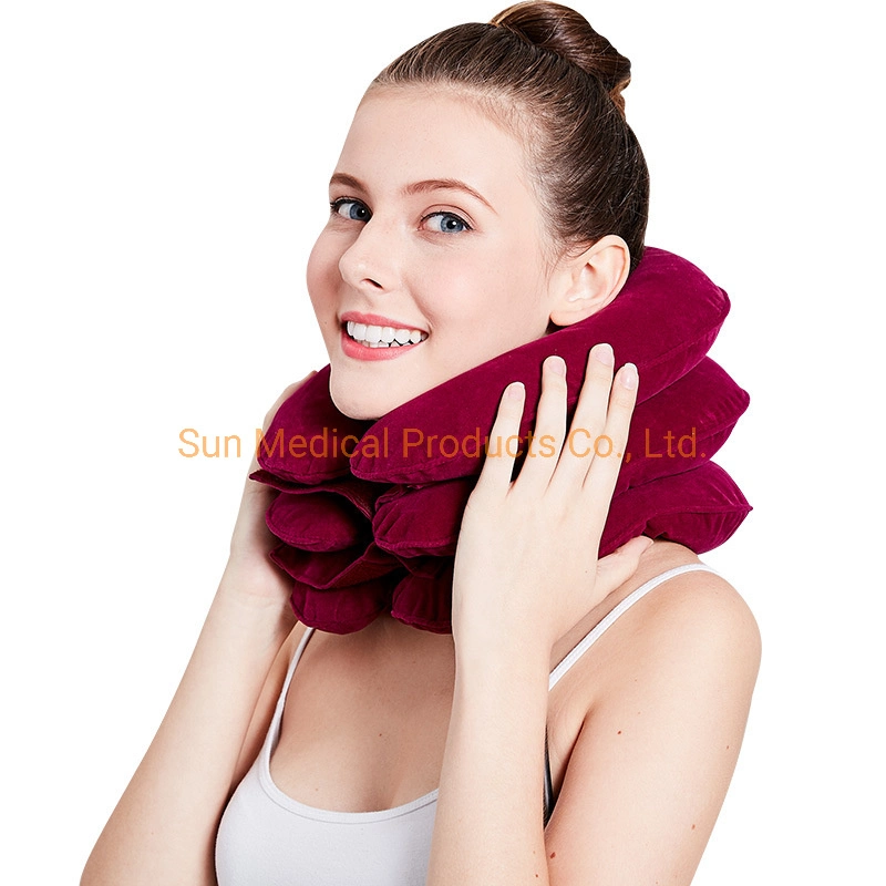 high Quntity Air Cushion - Adjustable Inflatable Soft Neck Traction Cervical Collar