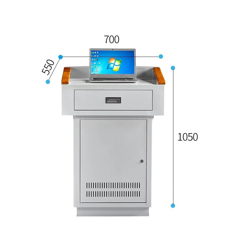 Stahl Podium Computer Schreibtisch für Lehrer Präsentation S600 Digital Rostrum