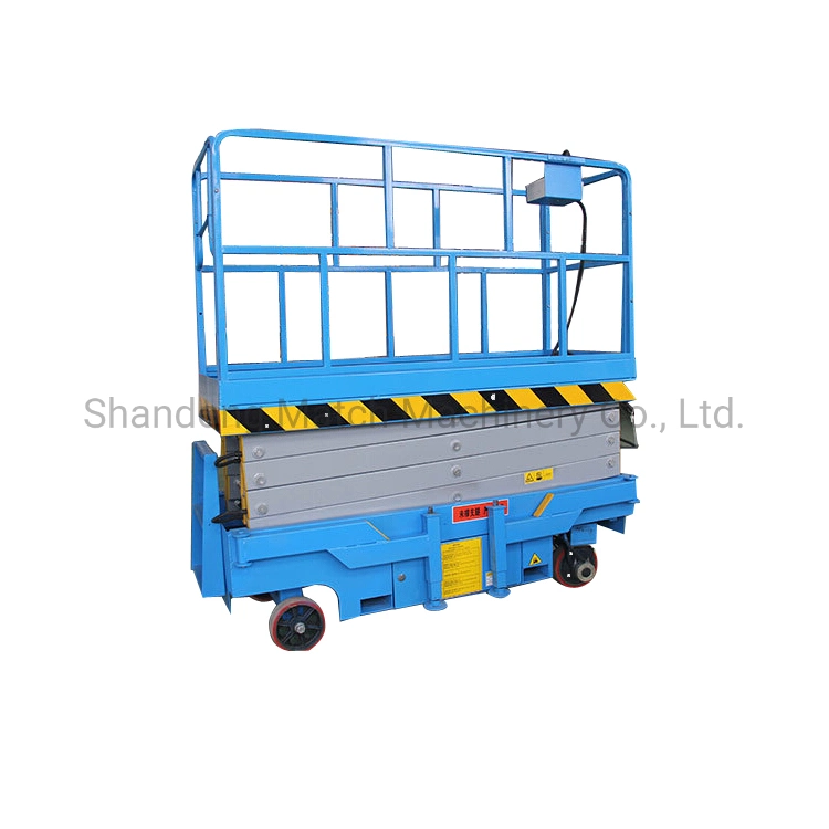 Outdoor Manual Scissor Lift Mobile Electric Aerial Lift Work Platform