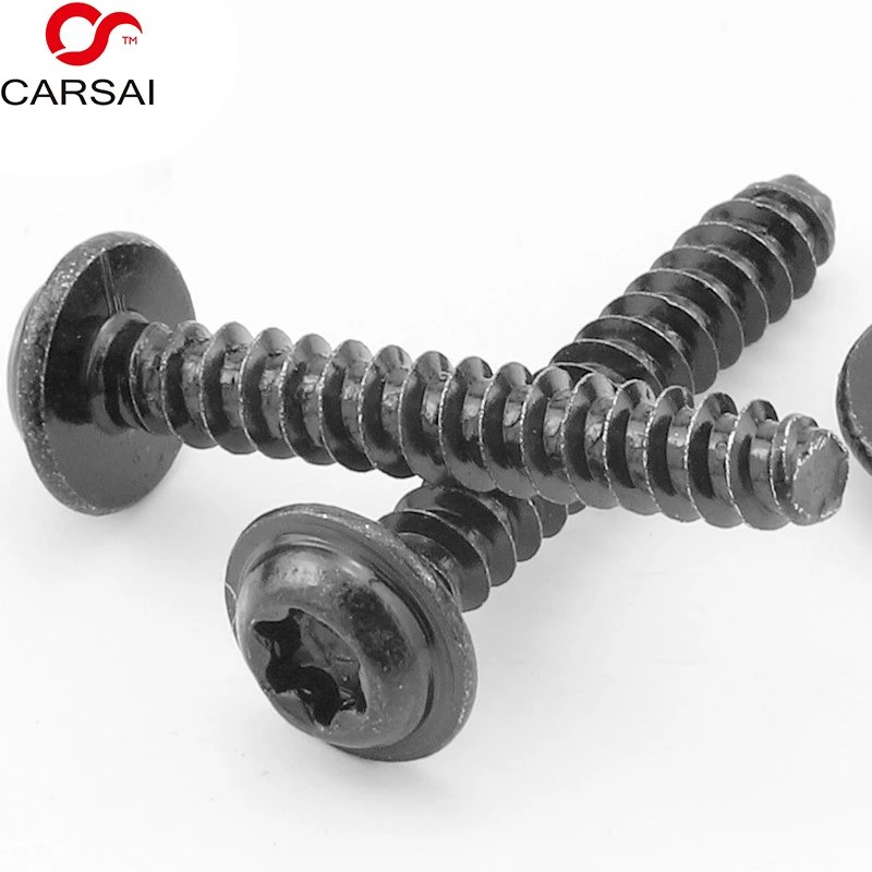 304 Acero inoxidable Negro Oxided Zinc chapado Torx seis lóbulos Cabeza de armadura modificada con junta de cola plana rosca autorroscante Tornillo de corte de rodillo de formación