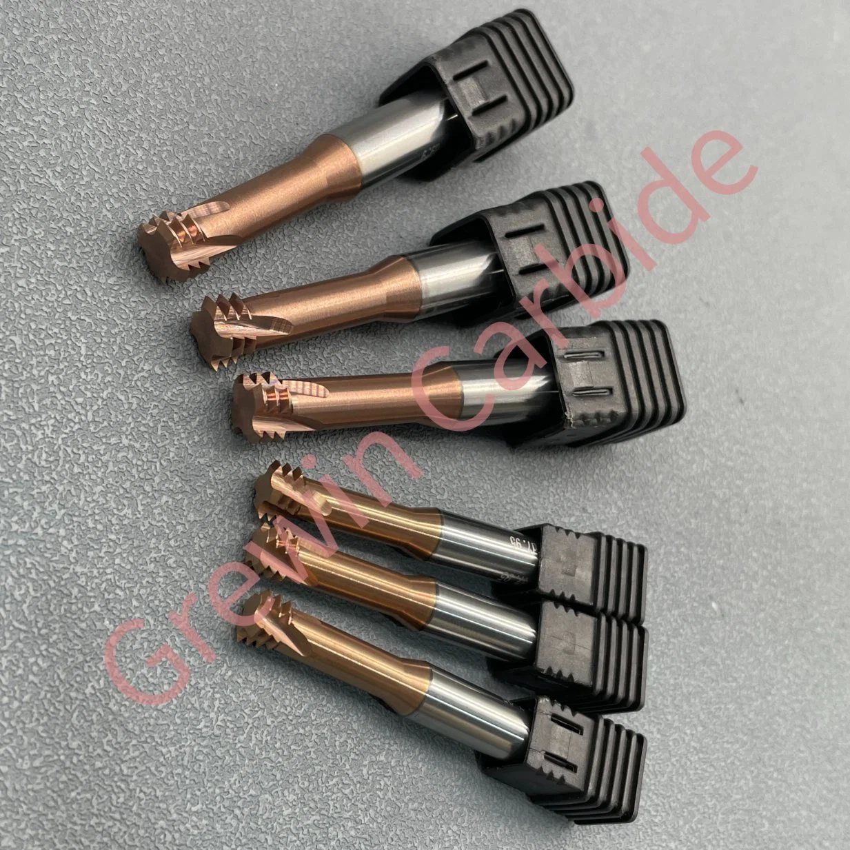 Gw Carbide-Thread End Mill Cutters Carbide Thread Milling Cutter for Metal with Copper Coating