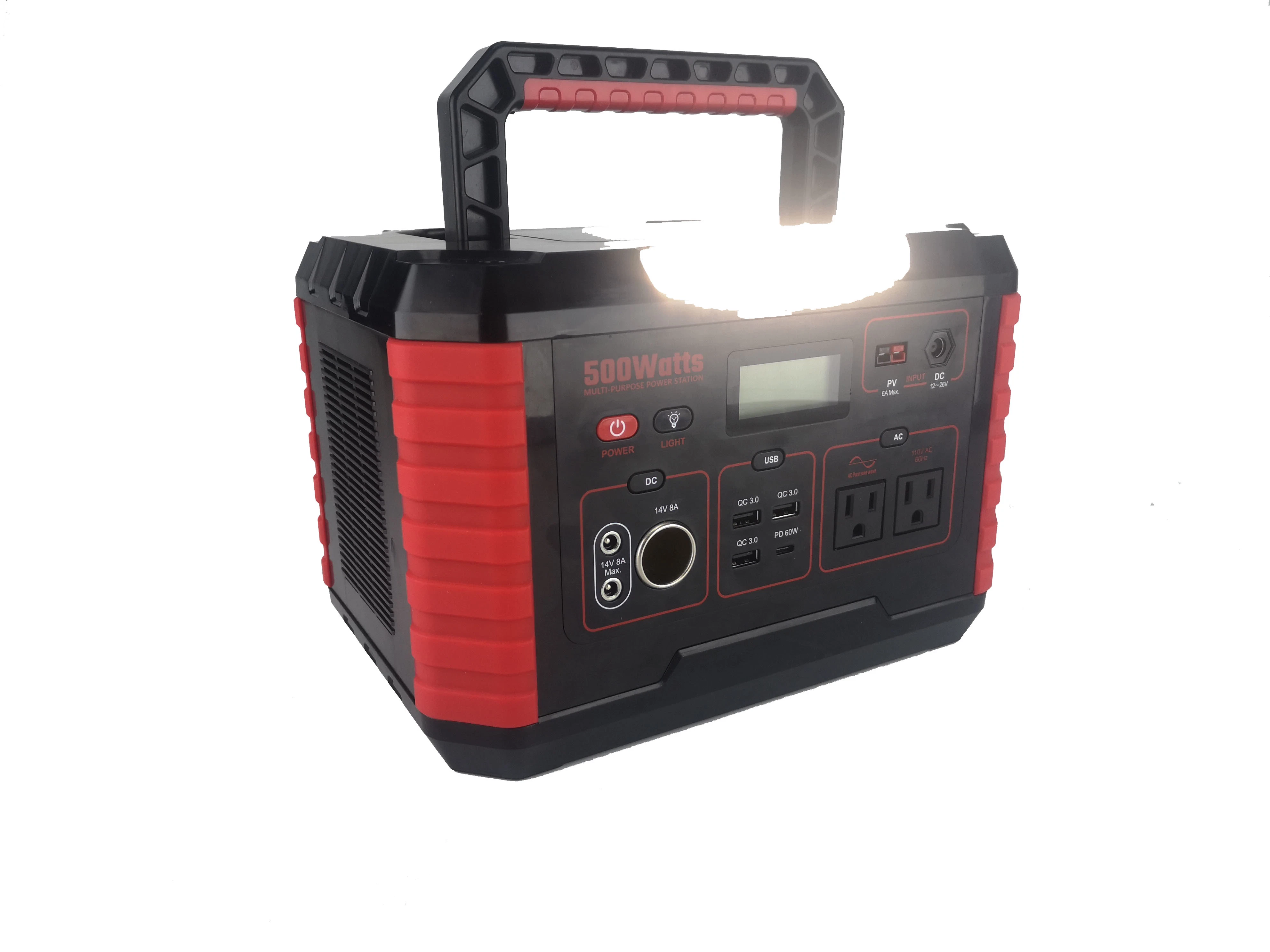 Factory Mica Professional 500W Portable Power Station AC/DC Output for Camping Home and Outdoor with 5 Years Warranty