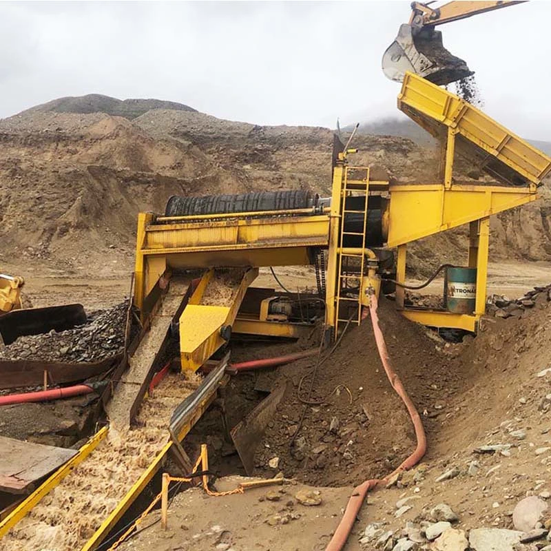 Machine à laver mobile pour l'extraction de sable minéral, diamants, tantale et or par lavage au pan