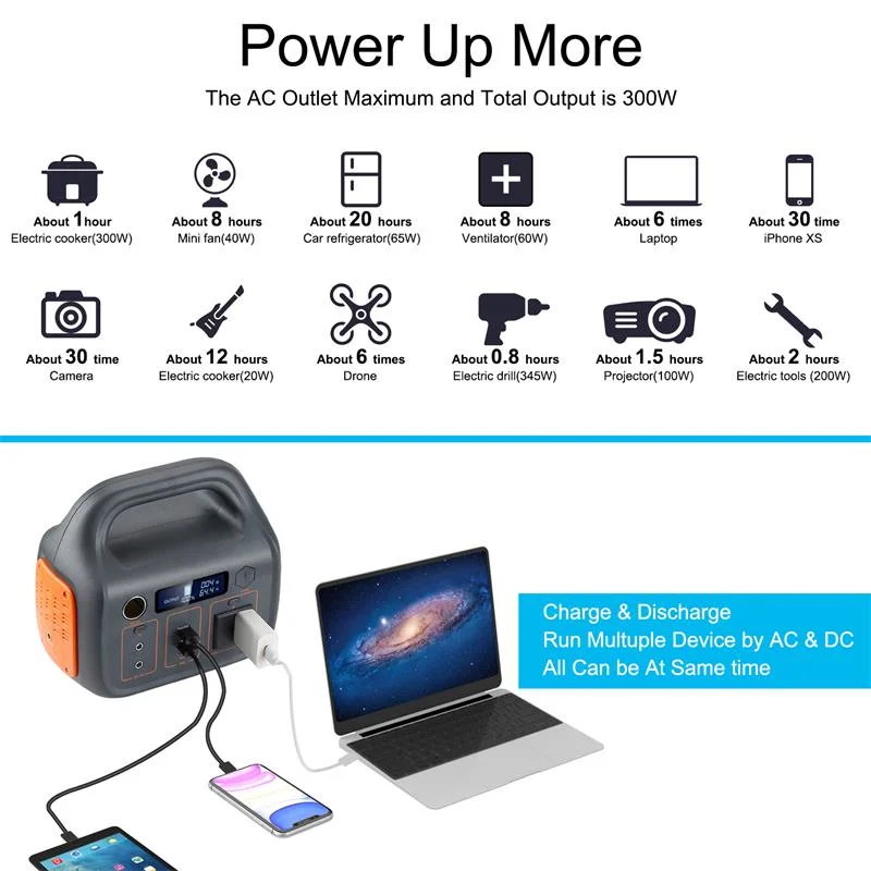 Solar Power Solar Battery 220V/110V Output 600W Output External Power Backup Power for Home