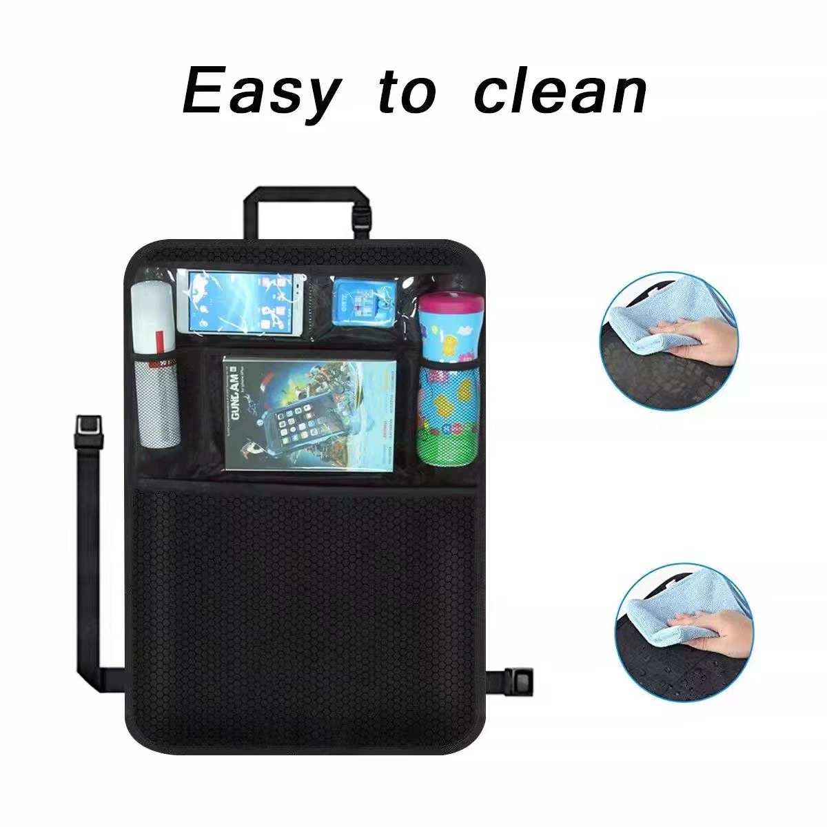 High quality/High cost performance  Touch Screen Tablet Holder Oxford Fabric Car Backseat Organizer