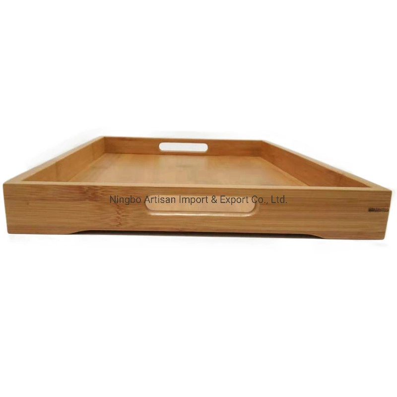 Japanese Rectangle Bamboo Teaboard Deep Tray (Food/Drink/Fruit) with Handle