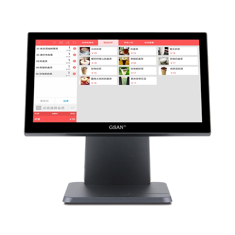 15,6-Zoll-Touchscreen mit einem Bildschirm, kapazitiver Touchscreen POS-System