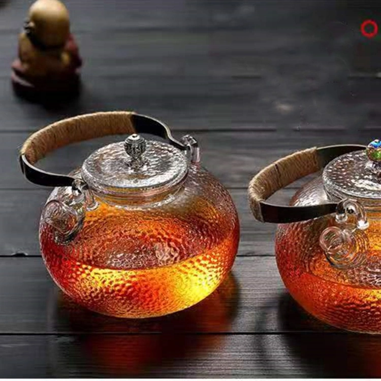 Heat Resistant Borosilicate Clear Glass Tea Pot Glass Tea Cup Set Tea Maker