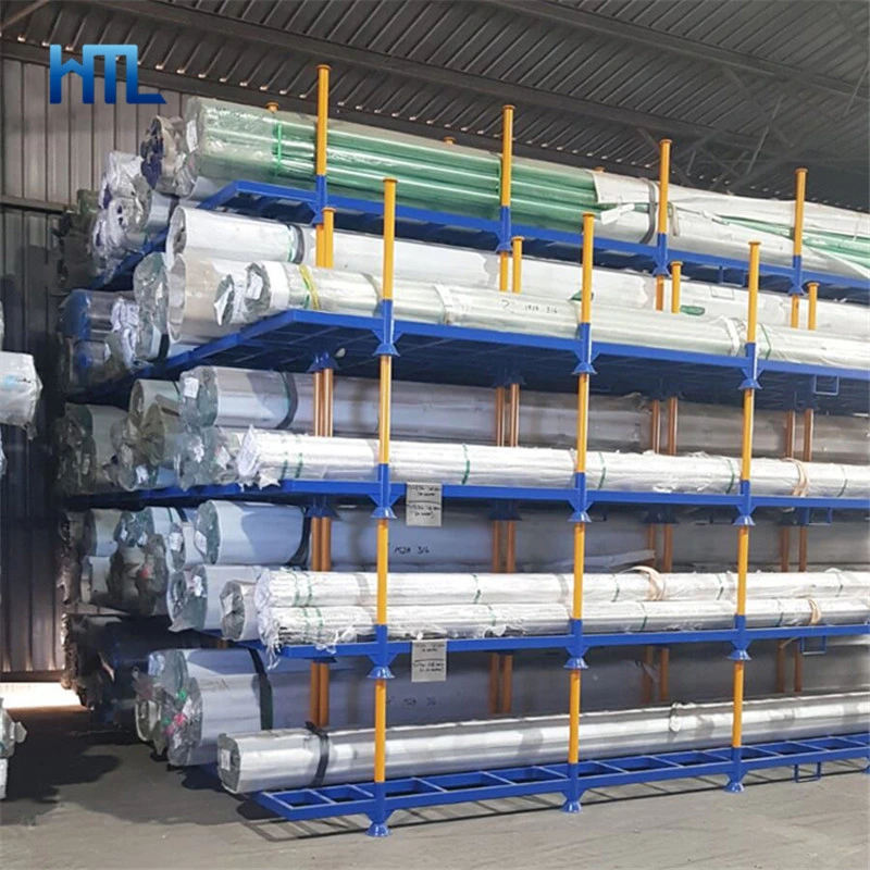 Almacenamiento de rollos de tela Convertidor de pallets portátiles galvanizados