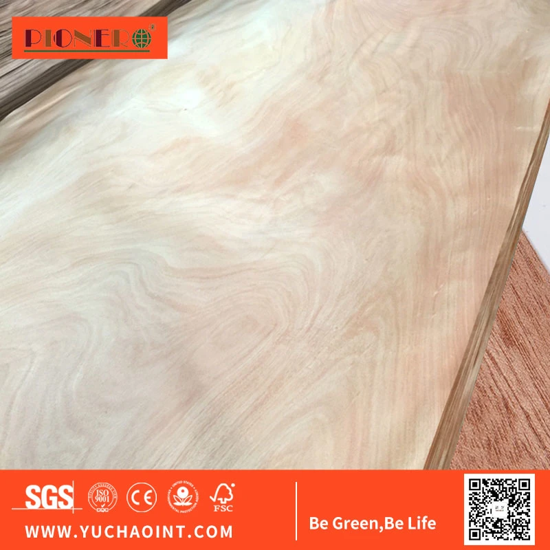 Fornecimento de fábrica Madeira Natural face de Log Veneer Corte rotativo Timber Acabamento para acabamento Okoume face
