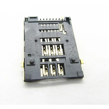 SIM Card Connectors, 6 Position with Copper Alloy Contact