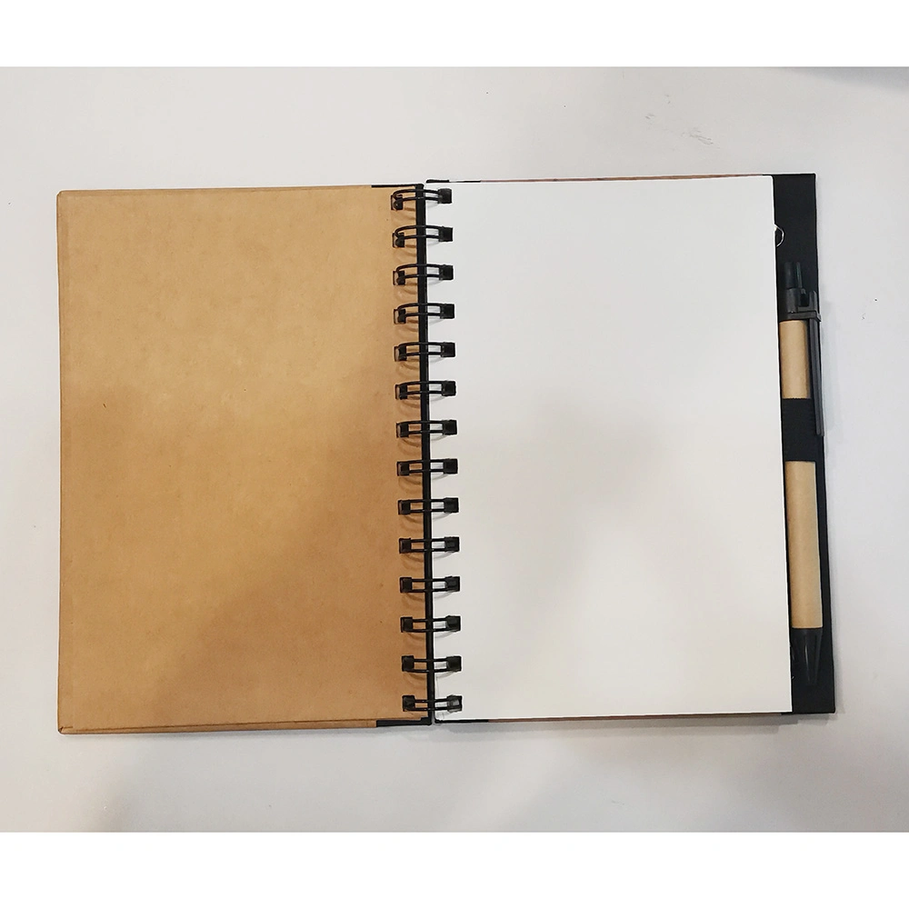 Calculatrice solaire 8 chiffres Kraft Paper avec cahier et papier Promotion cadeau stylo bille