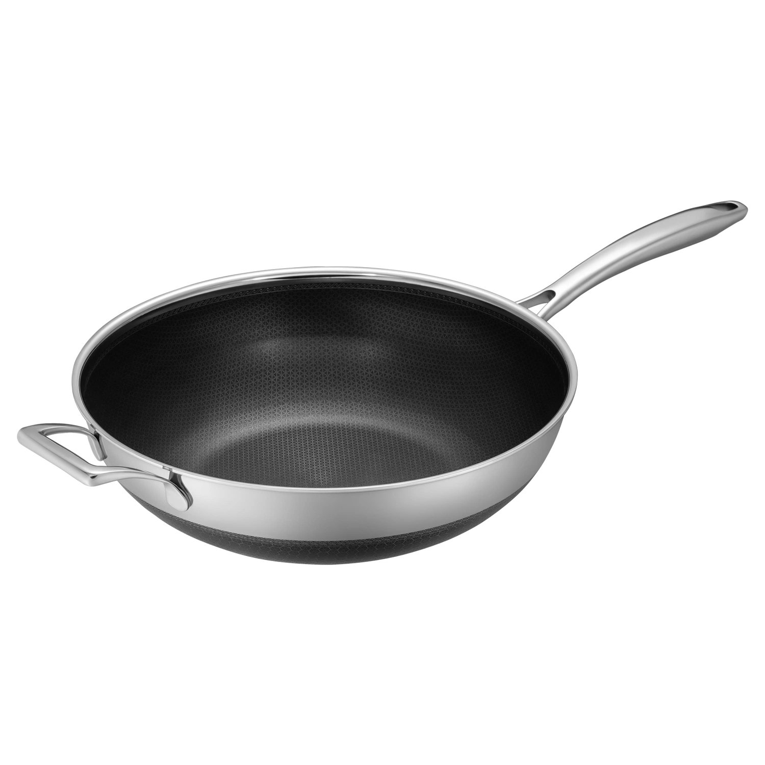 Hot Sales Cookware Stainless Steel Nonstick Double Layers Coating Skillet Pan