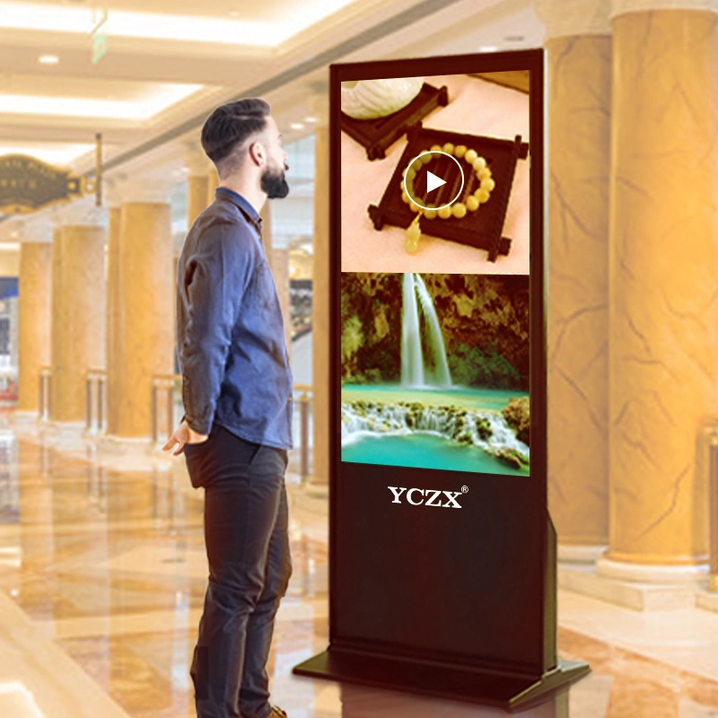 WiFi/LAN/3G/4G Optional Vertical Yczx Indoor Advertising Media Player Outdoor Signage