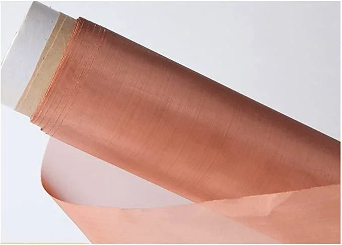 99.9% Pure Copper Wire Screen Fabric Dense Fine Mesh Cloth