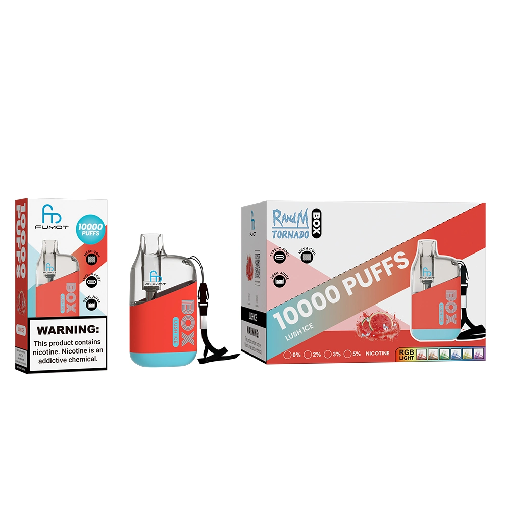 20ml Disposable E Cigarettes Randm Tornado Box 10000 Puffs Rechargeable Disposable Vape