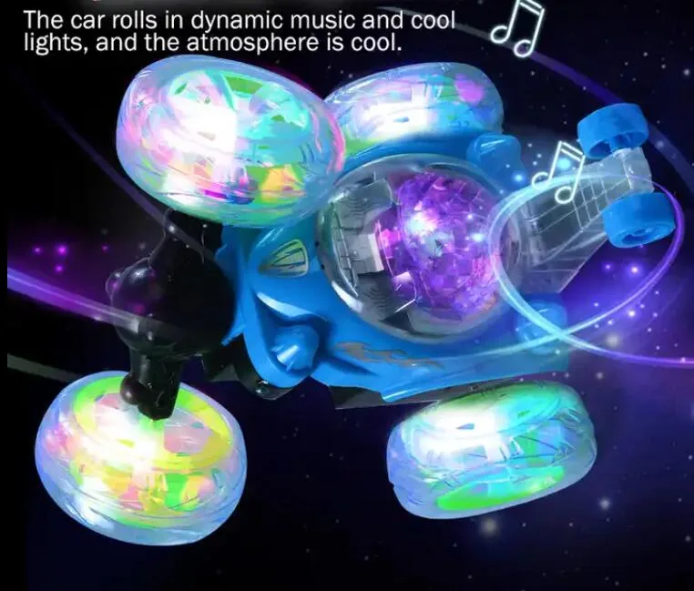 Control remoto transparente de equilibrio de marcha coche (con luz y música) 2,4G