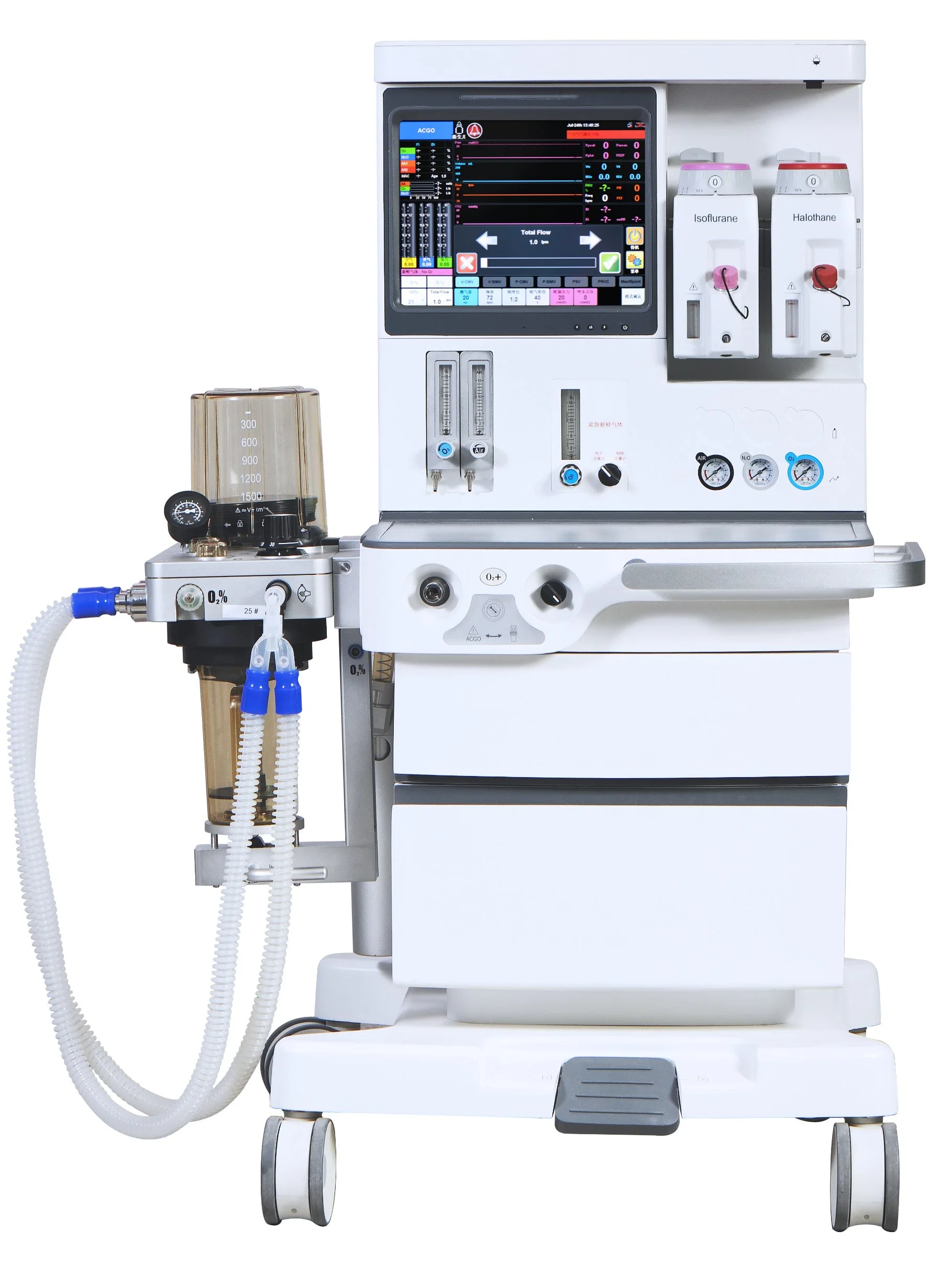 Mn-An005 Hospital Equipment Portable Cart Type Multi-Function Color Display Anesthesia Ventilator Anesthesia Machine Price