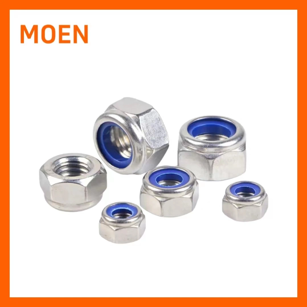 DIN985 Carbon Steel Hexagon blue Nylon Insert Lock Nut