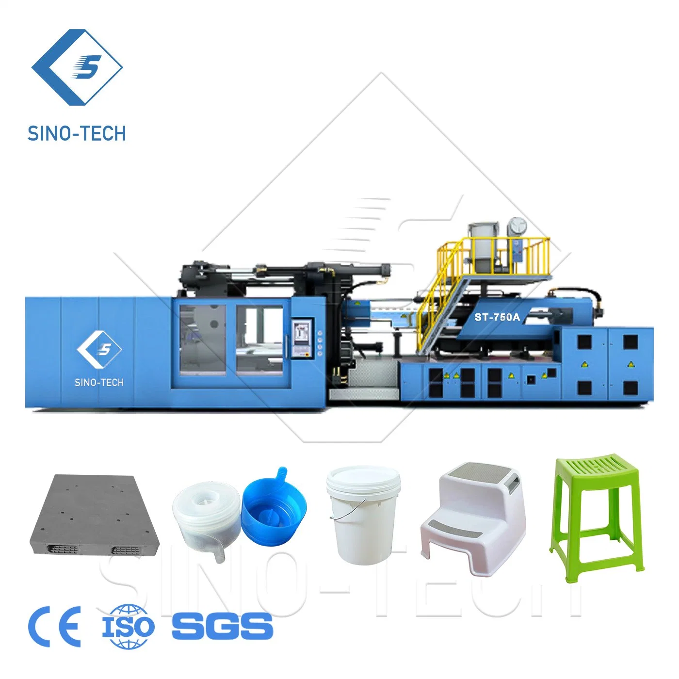 Moulage par injection de palettes avec bouchon de préforme en PET plastique de 850 tonnes Machine de fabrication