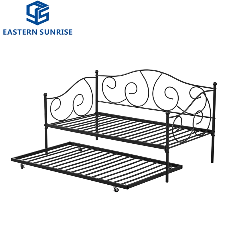Мини-Один металлические железные кровати с одной спальней для детей наборов мебели