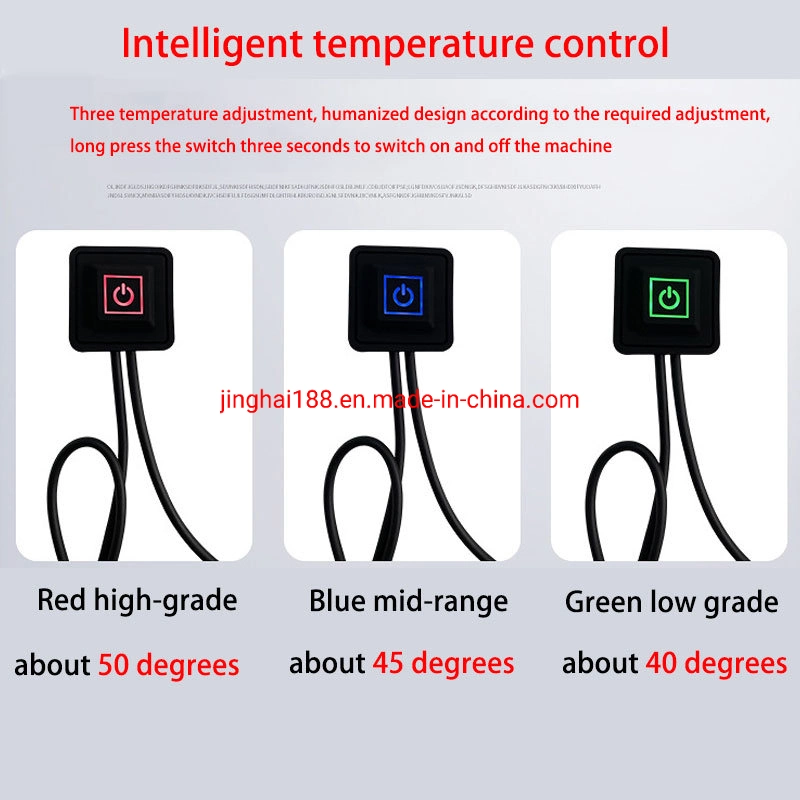 Botón de silicona USB Batería calefacción eléctrica de notas, compuesto de infrarrojo lejano Almohadilla de fibra (14*21cm), apto para chalecos chaquetas de invierno//zapatos, etc