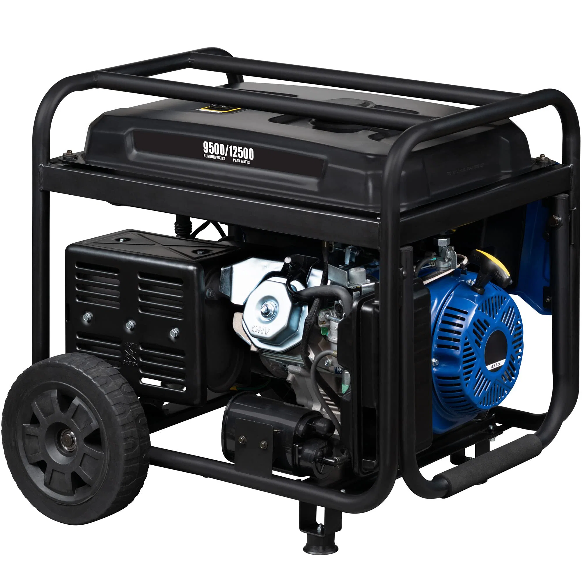 4 Stroke 12500 Watt Dual Fuel Home Backup Portable Generator Remote Electric Start Transfer Switch Ready Gas and Propane Powered