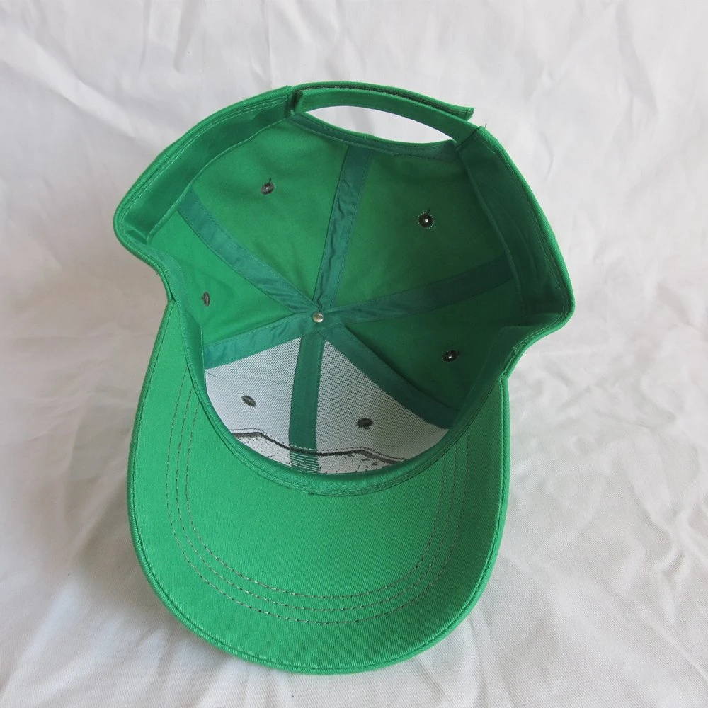 Zp019 Customized Green Baseball Cap with Printed Patch for Promotion