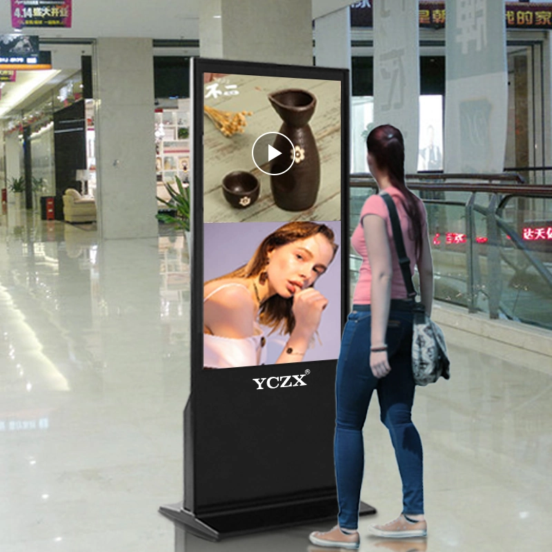 Semi Outdoor Ad 40-50 Inches Indoor Advertising Media Player Vertical Kiosk