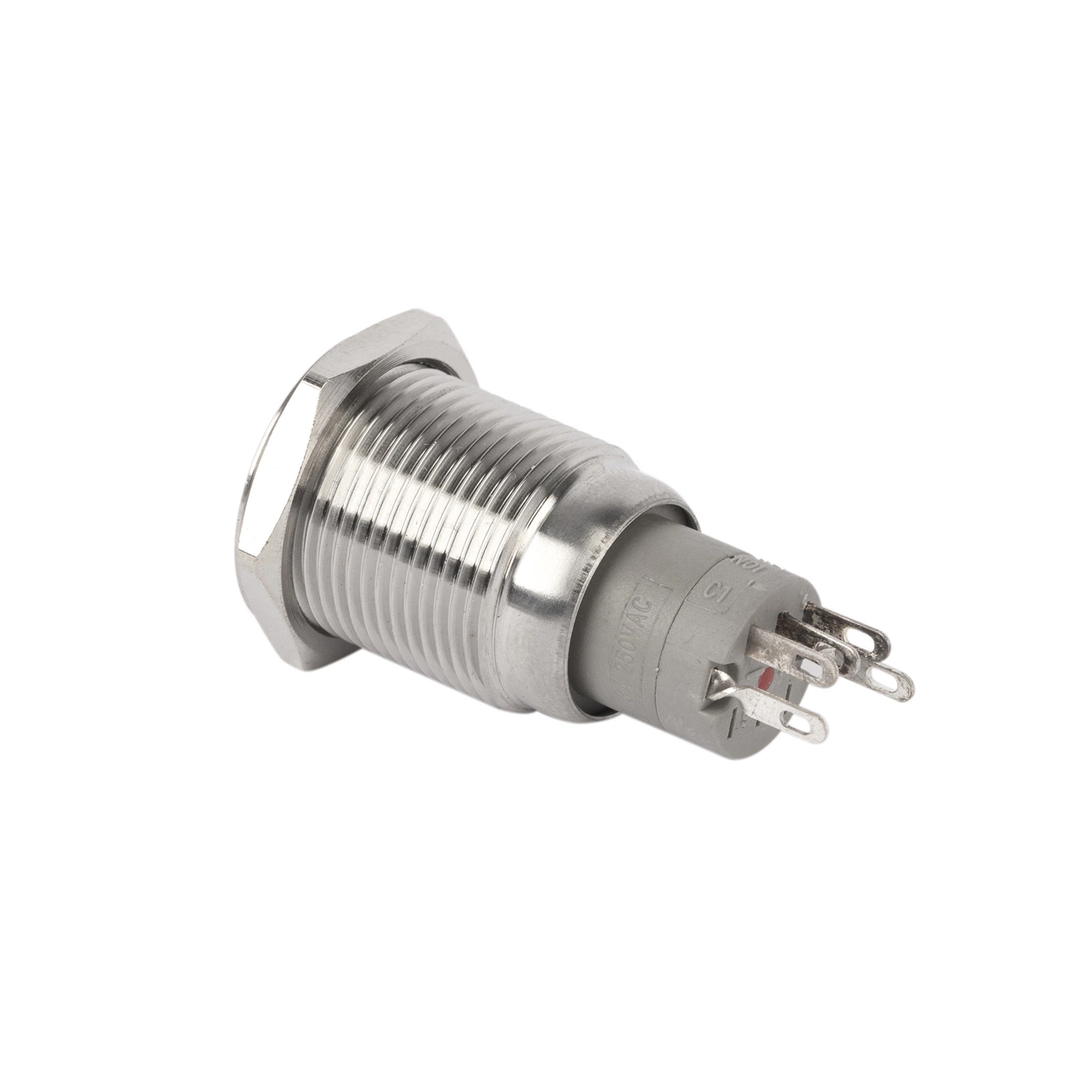 Bouton-poussoir métallique de bouton d'arrêt CCC plat 12 mm/16 mm/19 mm/22 mm/25 mm/28 mm/30 mm Avec connecteur d'alimentation du bouton-poussoir lumineux