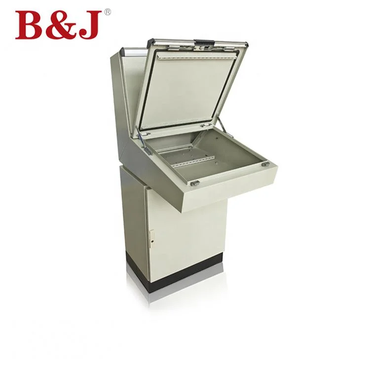 China Custom Made Manual Screen Flip up Security Box for Computer Desk/Rotatable Flip up Computer Table