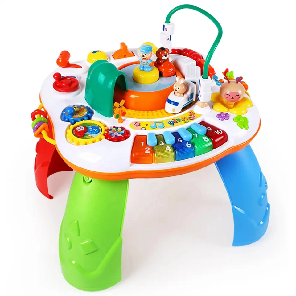 Table d'apprentissage multifonctionnelle pour bébé, jouets d'étude pour le développement précoce du cerveau.