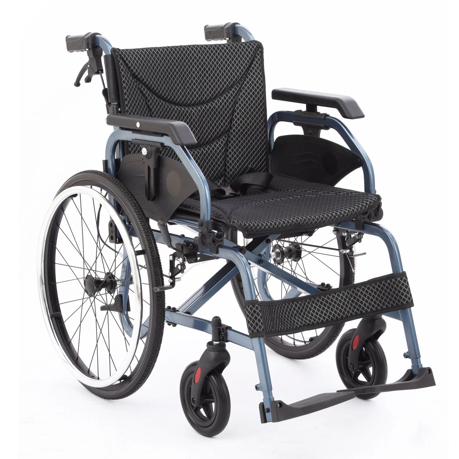 22 pulgadas rueda de gama alta estilo europeo plegable ligero Wheelchairs Para personas mayores