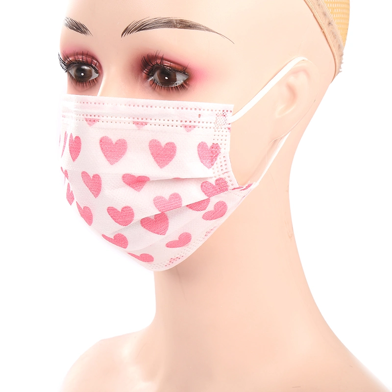 2022 Best Selling 3 Ply 3 Layer Flat Kid Disposable Pink Mask Surgical Medical Child Face Mask with Ear-Loop