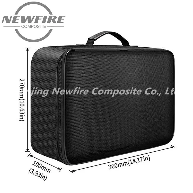 Wholesale/Supplier Fireproof File Storage Bag with Customs Lock Waterproof Double-Layer Document Bag