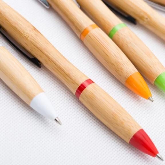 Promoción Eco Friendly Madera Bambú bolígrafo con logotipo personalizado