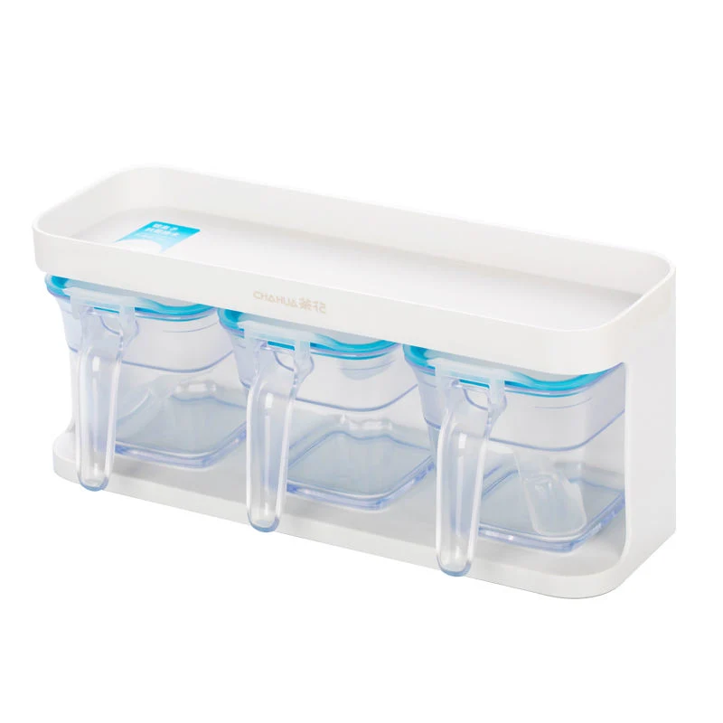 3 Set Lager Ouverture Boîte de Rangement en Plastique Cuisine Contenant d'Épices